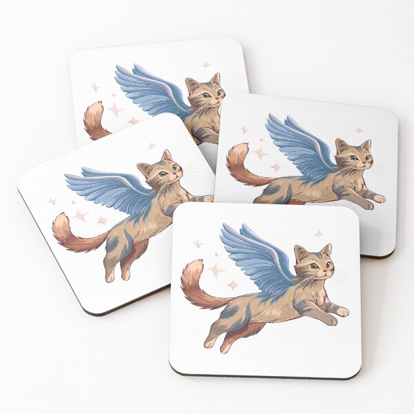 Item preview, Flying Cat with Blue Wings designed and sold by hutech.