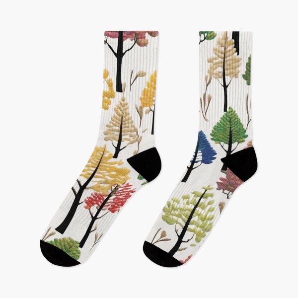 Item preview, Multicolor Tree Embroidery designed and sold by Ciervo Primavera.
