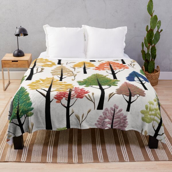 Item preview, Multicolor Tree Embroidery designed and sold by Ciervo Primavera.