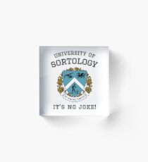 Jordan Peterson's University of Sortology - No Joke! - Black Text Acrylic Block
