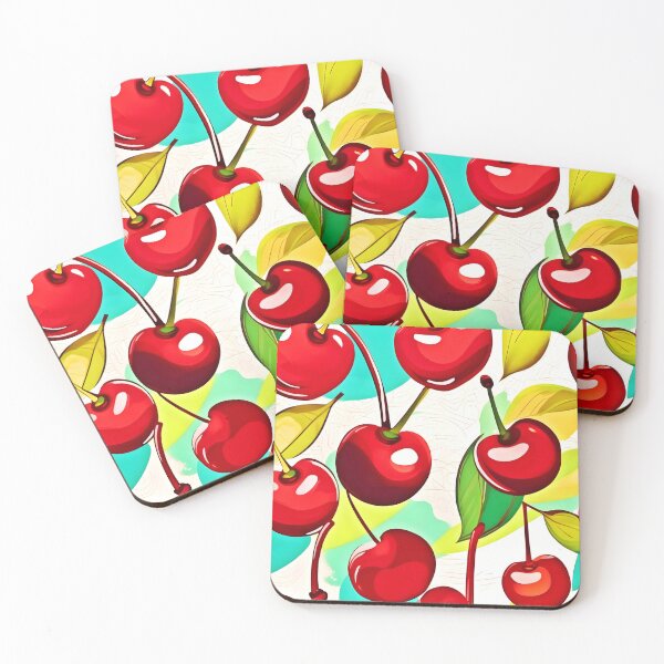 Item preview, Vibrant Cherry Pattern designed and sold by Health And Fitness Posts e-Store.