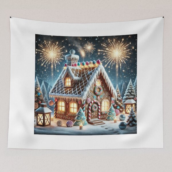 Item preview, Ginger House with Fireworks designed and sold by ArtQueen777.