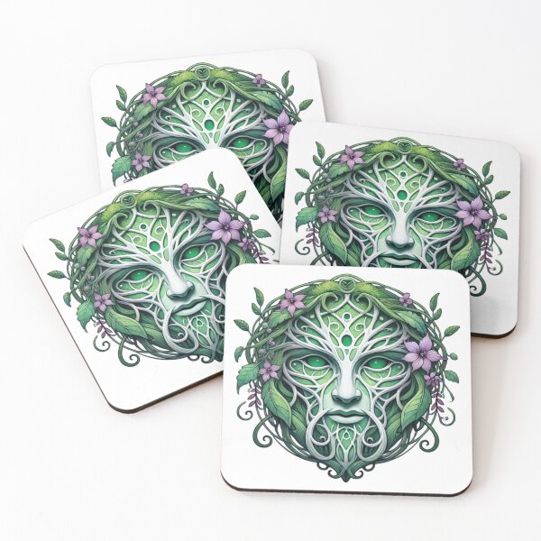 Item preview, Art Nouveau Greenman Print designed and sold by PinUpPizzazz.