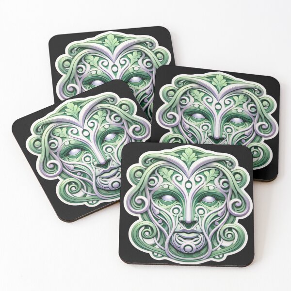 Item preview, Art Nouveau Greenman Print designed and sold by PinUpPizzazz.