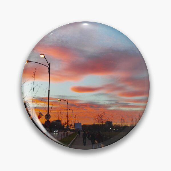 Item preview, Nubes rosadas al atardecer sobre el parque designed and sold by Alex Roman.