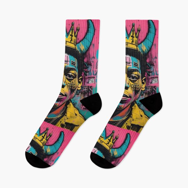 Item preview, Crowned Chaos: Vibrant Urban Portrait designed and sold by FreedomToDesign.
