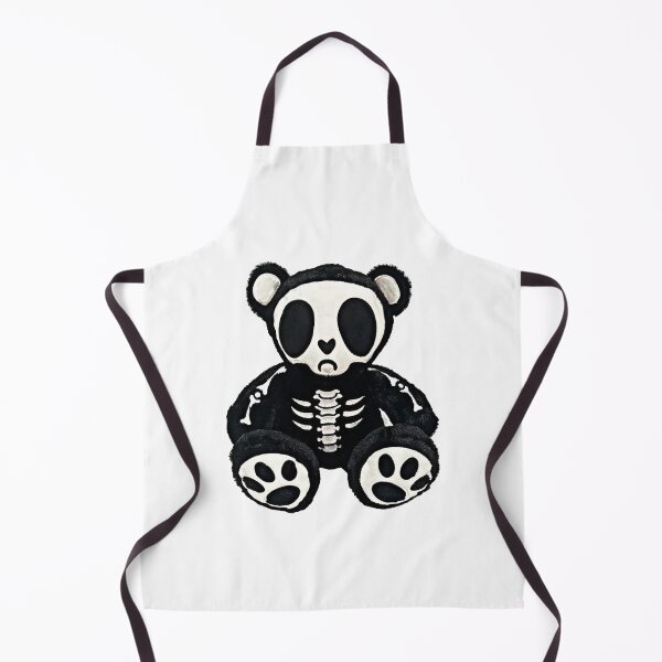 Item preview, VampireFreaks Grumpy Bones Bear - Edgy Gothic Art Print designed and sold by Earth Nature Creations.