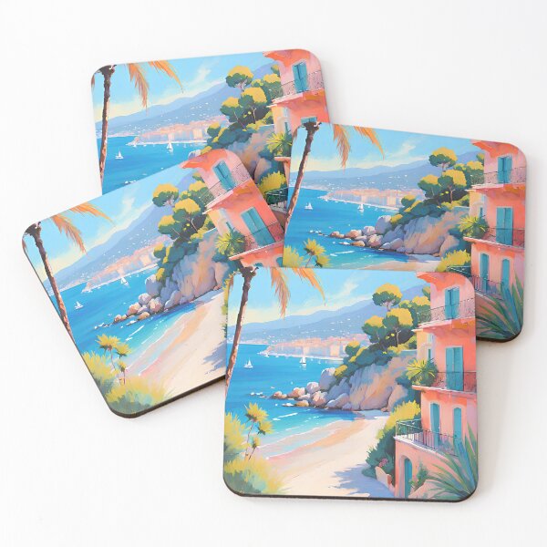 Item preview, French Riviera beach designed and sold by Lavandine-art.