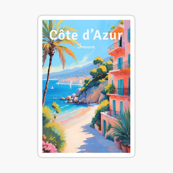 Item preview, French Riviera beach designed and sold by Lavandine-art.
