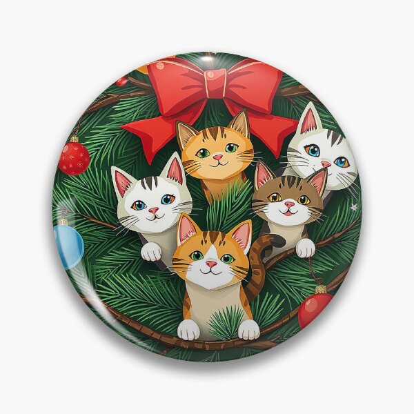 Item preview, Cat In A Christmas Tree designed and sold by Aganona.
