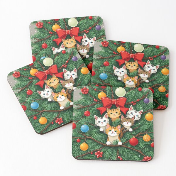Item preview, Cat In A Christmas Tree designed and sold by Aganona.