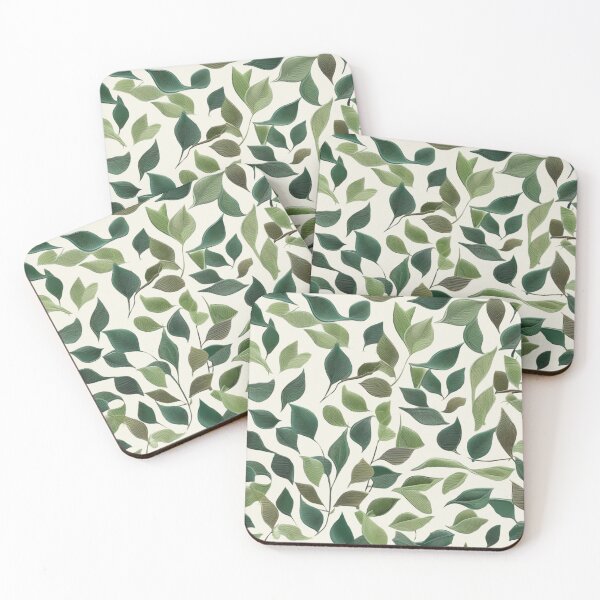 Item preview, Falling Green Leaves Embroidery designed and sold by Ciervo Primavera.