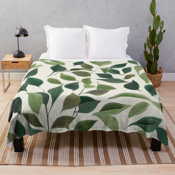 Item preview, Falling Green Leaves Embroidery designed and sold by Ciervo Primavera.