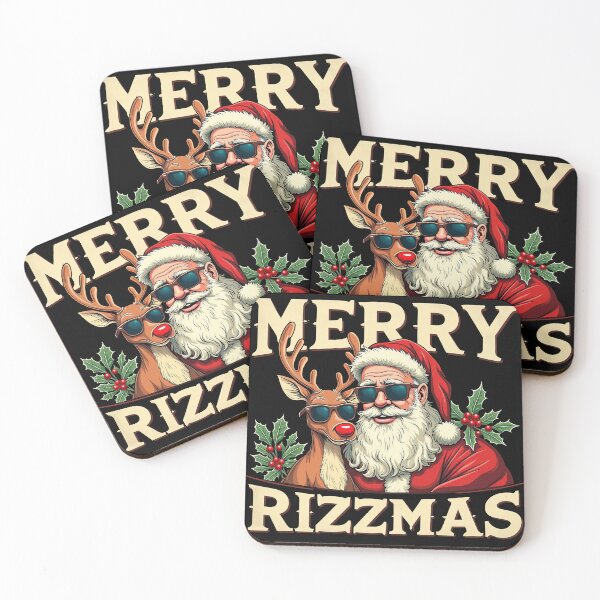 Item preview, Merry Rizzmas Funny Santa Claus Reindeer Christmas Meme designed and sold by SpookshowDesign.