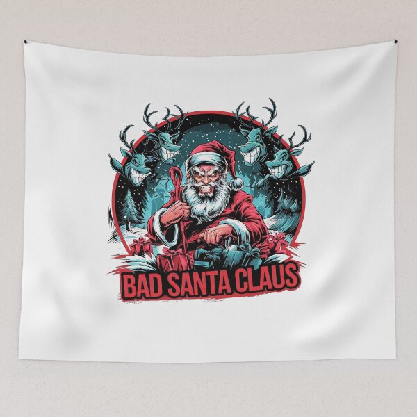 Item preview, Merry Christmas wishes the Bad Santa Claus designed and sold by AnimalsDH305.