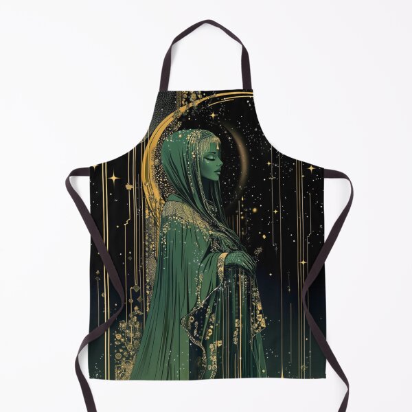 Item preview, Cosmic Elegance | A Futuristic Goddess Draped in Emerald and Gold designed and sold by Cris888.