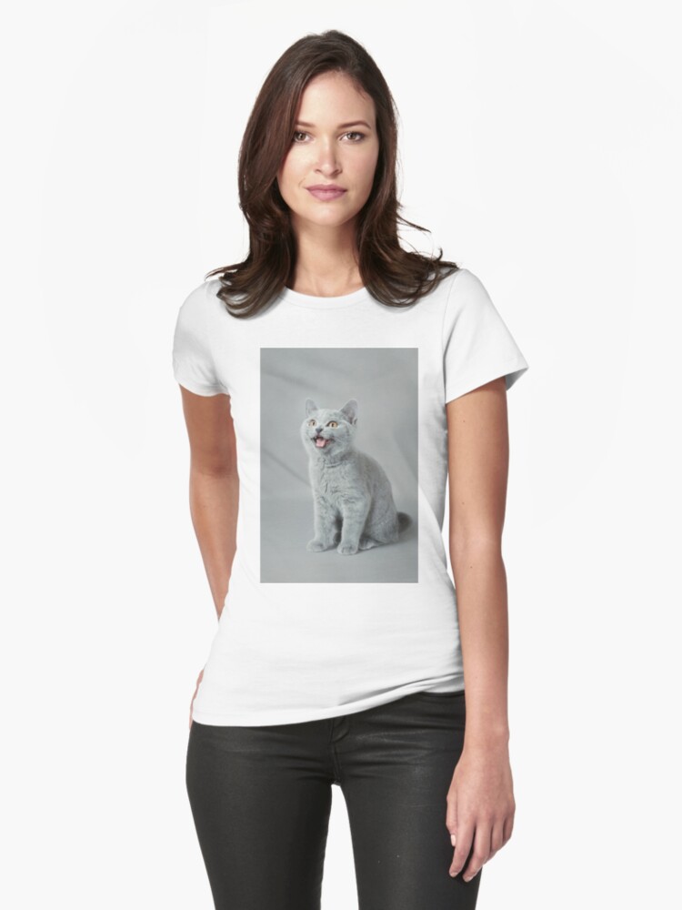 British Shorthair Cat British Blue Kitten Womens T Shirt By