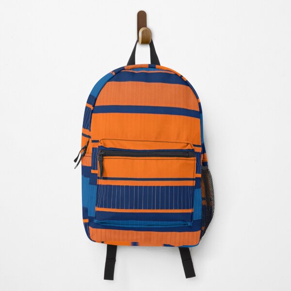 Item preview, blue-orange stripes designed and sold by blackwhiteblue.