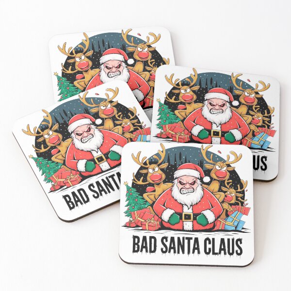 Item preview, Merry Christmas wishes the Bad Santa Claus designed and sold by AnimalsDH305.