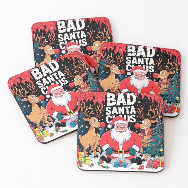 Item preview, Merry Christmas wishes the Bad Santa Claus designed and sold by AnimalsDH305.