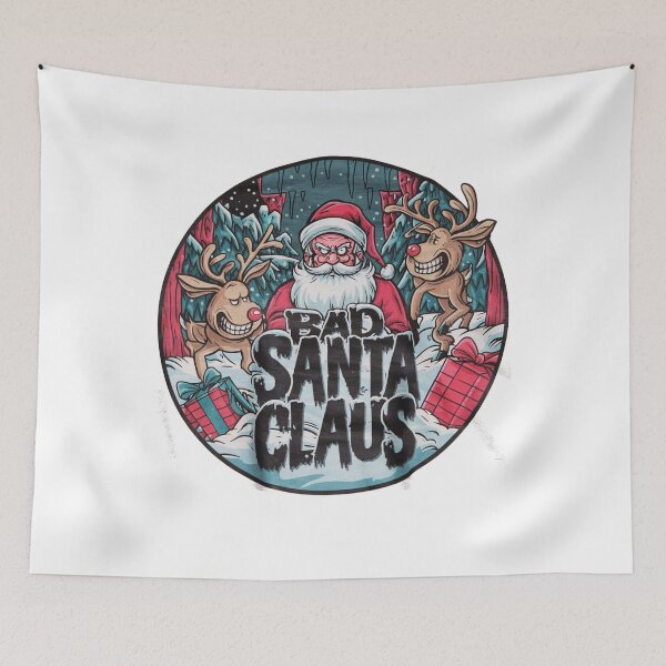 Item preview, Merry Christmas wishes the Bad Santa Claus designed and sold by AnimalsDH305.