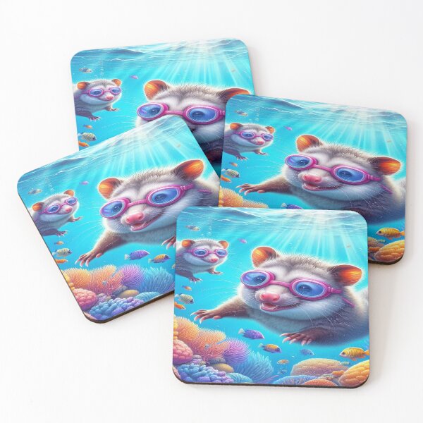 Item preview, Playful Possums Underwater designed and sold by Naomi Gutierrez Parrish.