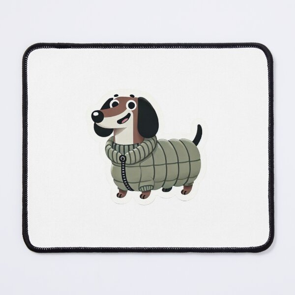 Item preview, Dachshund in a Puffer Jacket designed and sold by ToughTees.