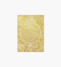 Medallion Pattern in Mustard and Cream Art Board