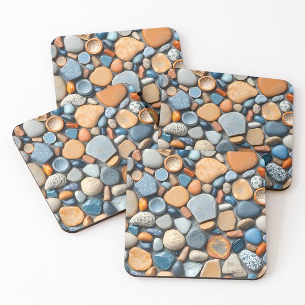 Item preview, Mosaic of Pebbles 1 designed and sold by blackwhiteblue.