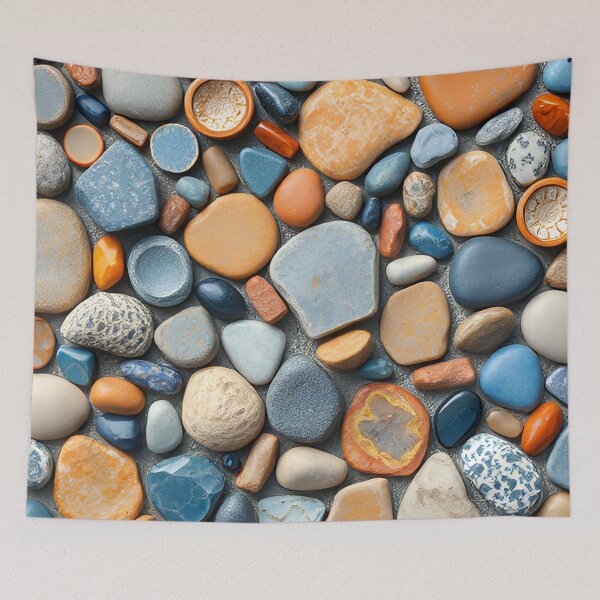 Item preview, Mosaic of Pebbles 1 designed and sold by blackwhiteblue.