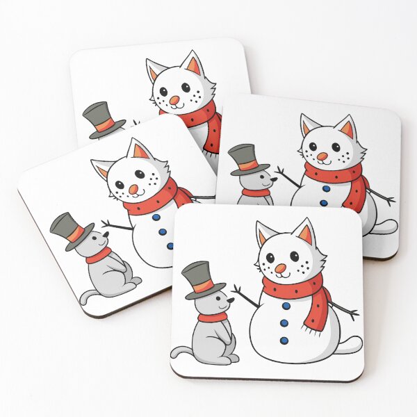 Item preview, A Cat Perfecting Its Mini Snowman Masterpiece! designed and sold by omerfdln34.