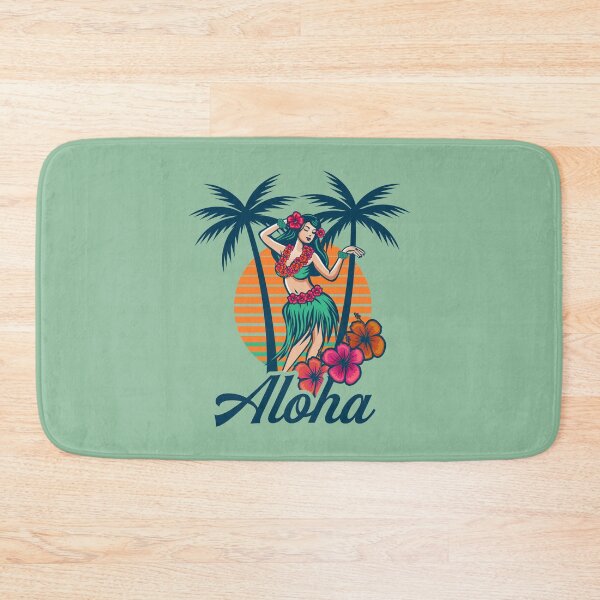 Item preview, ALOHA - Hawaiian Girl Hula Dance with Hibiscus Flowers Sun designed and sold by Darling DeDe.