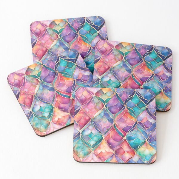 Item preview, Whimsical Colorful Shapes Pattern Print  designed and sold by SeaStarMermaids.