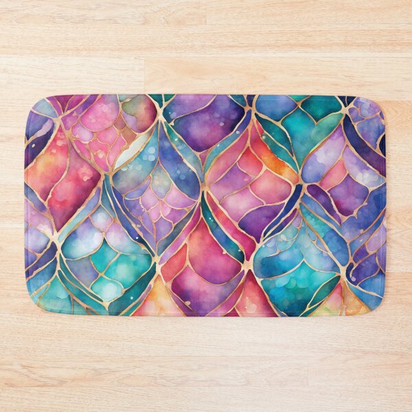 Item preview, Whimsical Colorful Shapes Pattern Print  designed and sold by SeaStarMermaids.