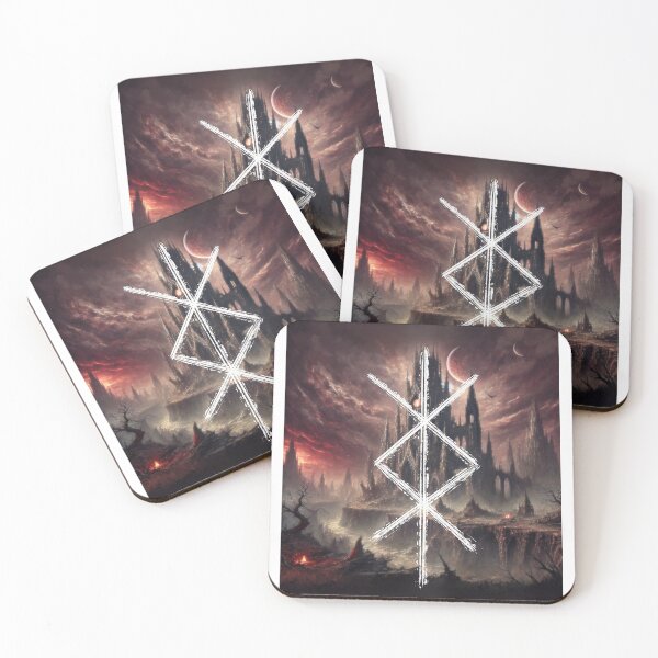 Item preview, Rune of Chaos Over a Gothic Fantasy Hellscape Design designed and sold by SacredPractice.
