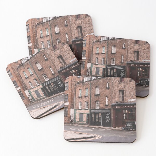 Item preview, London, England I Street with brick architecture facades in Londoner vintage district of Spitafields from a retro UK urban landscape to the dark moody aesthetic of an analog film photography designed and sold by Julie Travel Photography.