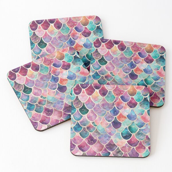 Item preview, Colorful Mermaid Tail Pattern Scales Print  designed and sold by SeaStarMermaids.