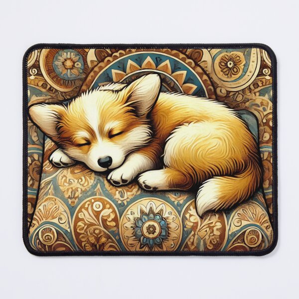 Item preview, Corgi Puppy in Vintage Style designed and sold by alw951.