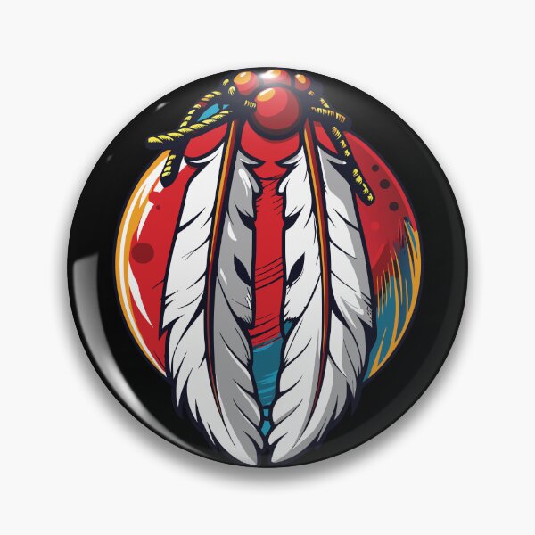 Item preview, Tribal Feather Art with Red Bead – Vector Design designed and sold by luuuMerch.