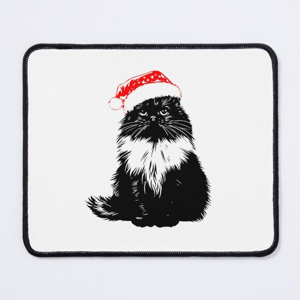 Item preview, Persian Cat in Christmas Hat designed and sold by JollyCritters.