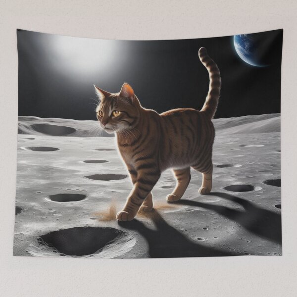 Item preview, Celestial Cat: My Feline Friend on the Moon designed and sold by Chippychips1.