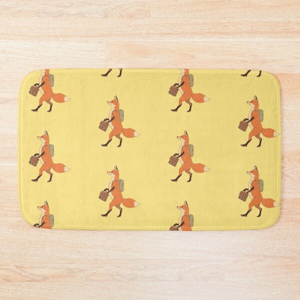 Item preview, Adventure-Ready Fox A Comic Illustration Pastel Yellow Backdrop designed and sold by ShroomForge.