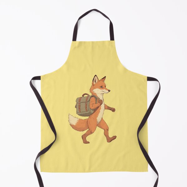 Item preview, Adventure-Ready Fox A Comic Illustration Pastel Yellow Backdrop designed and sold by ShroomForge.