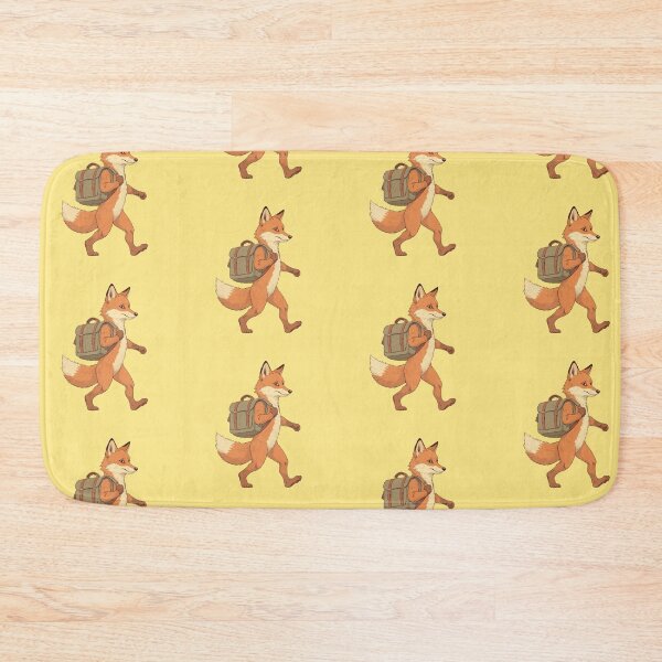 Item preview, Adventure-Ready Fox A Comic Illustration Pastel Yellow Backdrop designed and sold by ShroomForge.