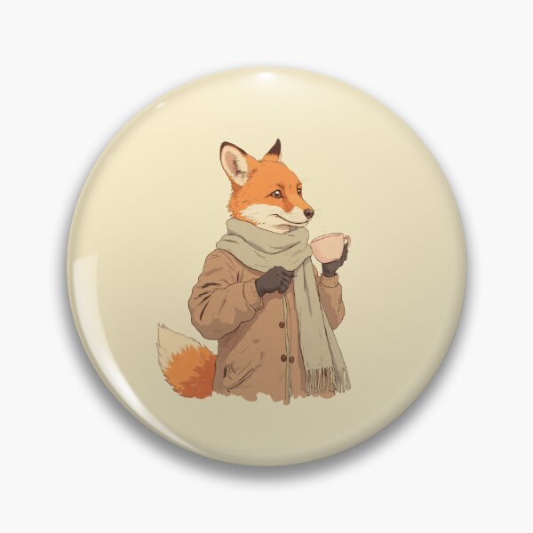 Item preview, Cozy Fox in Tea Time Illustration designed and sold by ShroomForge.