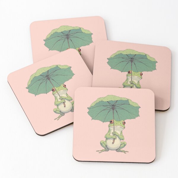 Item preview, Froggie Umbrella Pastel Pink designed and sold by ShroomForge.