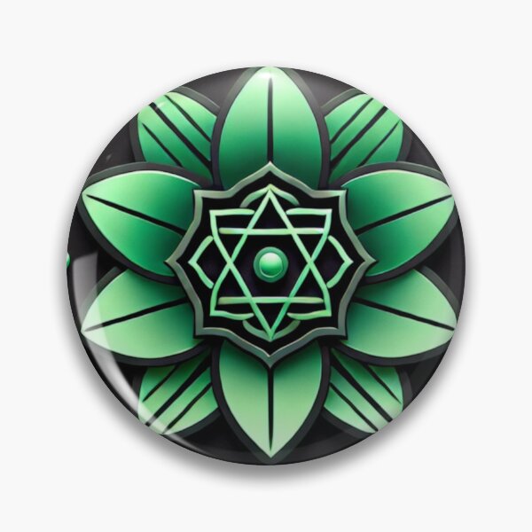 Item preview, Heart Chakra Symbol with Elegant Green Lotus Design designed and sold by SacredPractice.