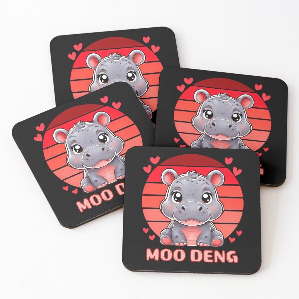Item preview, Cute Moo Deng Baby Hippo designed and sold by TheArtOfPat.