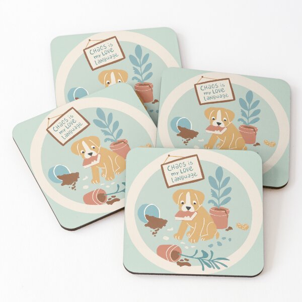 Item preview, Chaos is My Love Language - Playful Puppy Illustration designed and sold by MaddaMom.