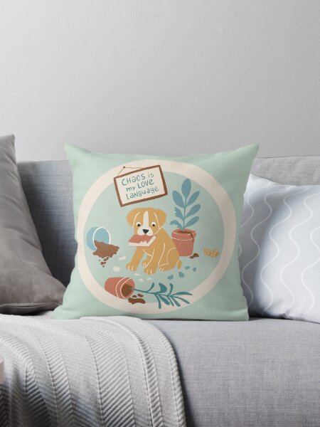Item preview, Chaos is My Love Language - Playful Puppy Illustration designed and sold by MaddaMom.